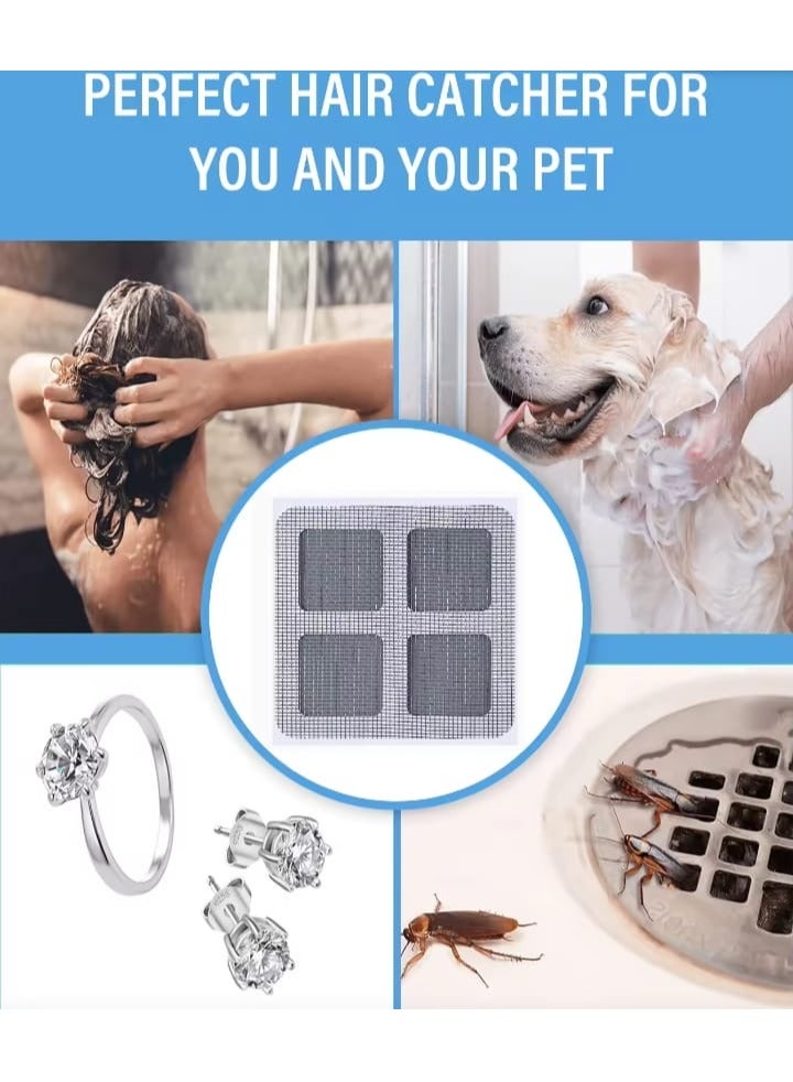 OSALIA Drain Stopper  Hair Catcher Mesh 30-Pack Disposable Self-Adhesive Floor Drain Filter Stickers for Shower, Bathtub, Sink, and Kitchen – Anti-Clog Strainers for Bathroom and Laundry Use - Image 2