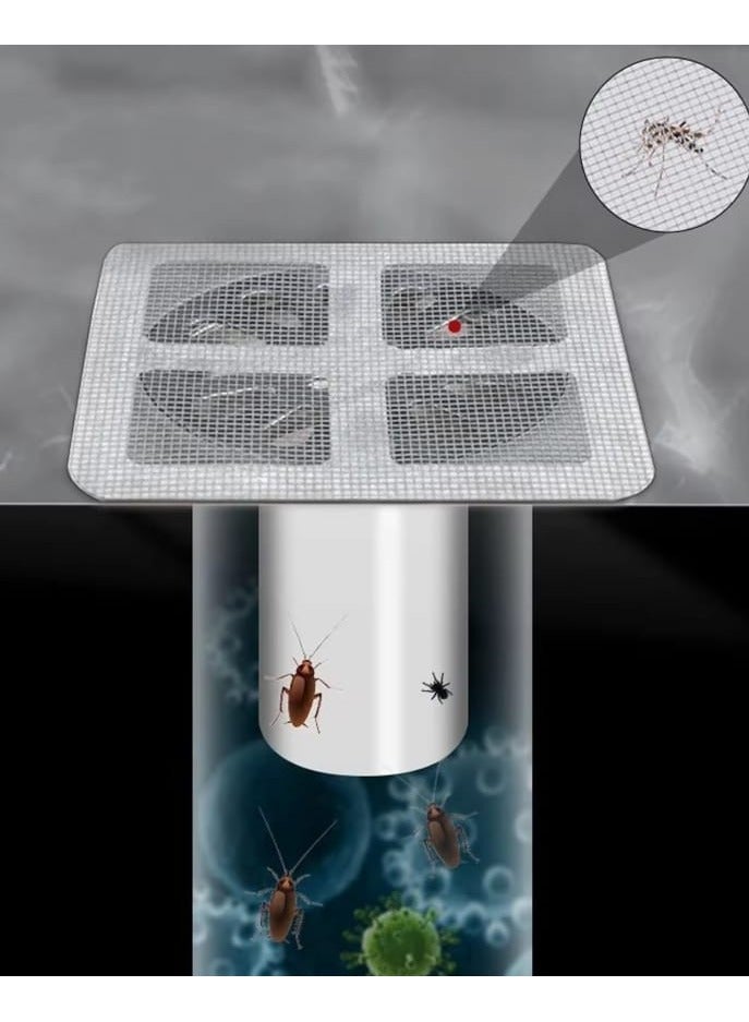 OSALIA Drain Stopper  Hair Catcher Mesh 30-Pack Disposable Self-Adhesive Floor Drain Filter Stickers for Shower, Bathtub, Sink, and Kitchen – Anti-Clog Strainers for Bathroom and Laundry Use - Image 4