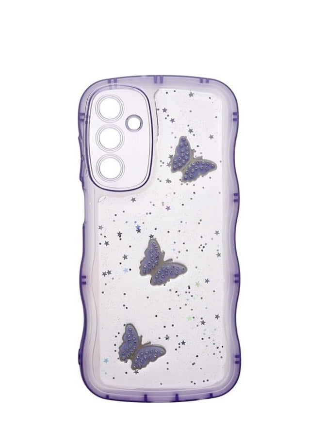 Shockproof Plastic Back Cover for Samsung Galaxy A25, A24, A15 - Purple - Image 1