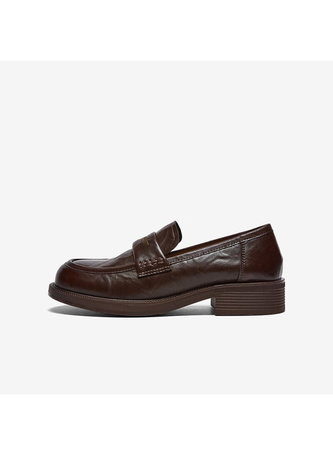 Basto 26 Spring Loafers Retro Trendy College Style Women's Flats Bv301aa6 Coffee Color Size 36 - Image 1
