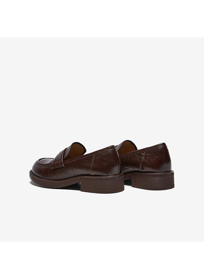 Basto 26 Spring Loafers Retro Trendy College Style Women's Flats Bv301aa6 Coffee Color Size 36 - Image 2