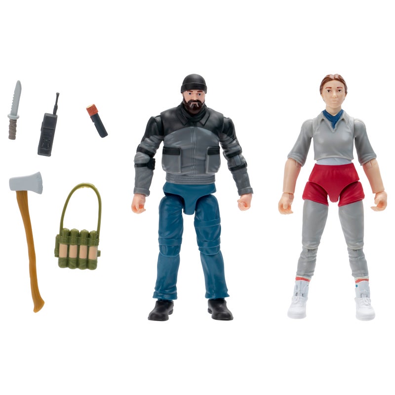 Stranger Things World of Core Collectible Figures 3-Inches - Hopper & Eleven with Accessories | Netflix Series | Action Figure | Character Figure Gift for Kids and Collectors - Image 2