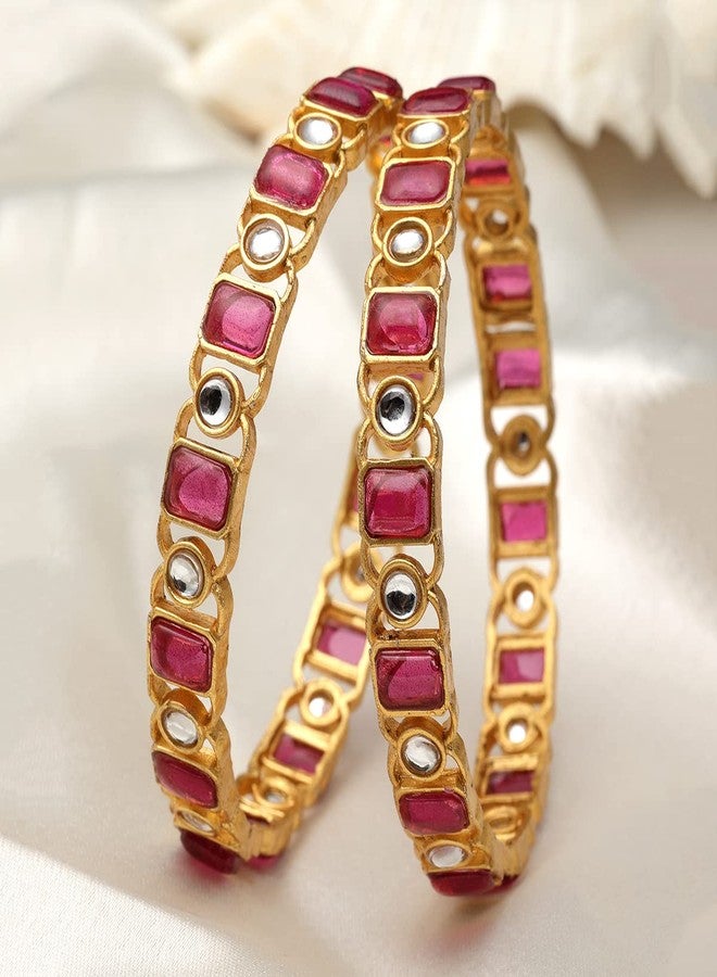 كارات كارت طقم أساور كارات كارت مطلية بالذهب ومرصعة بحجر أحمر للنساء - Image 4