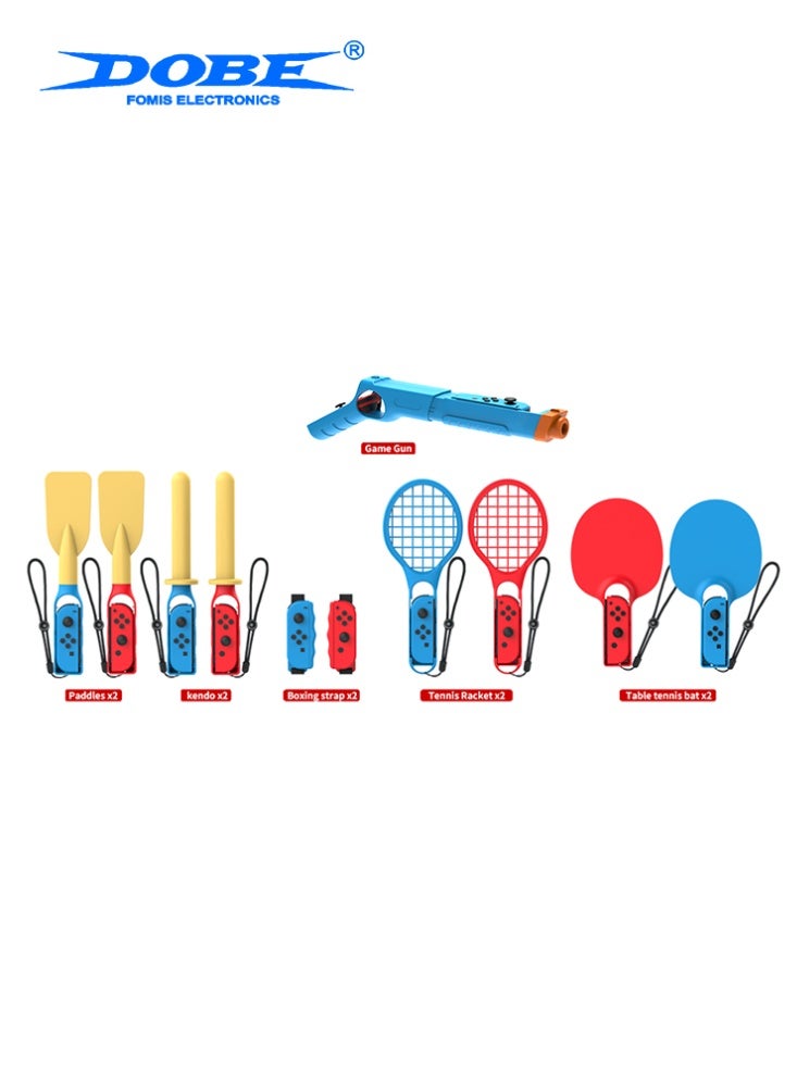 DOBE 11 in 1 Switch Sports Accessories Bundle with Storage Bag Compatible with Nintendo Switch/OLED Joy-con, for Authentic Switch Sports Games Experience, Double Player, Family Gatherings, Social Icebreaker, Holiday Essentials Accessories Kit - Image 2