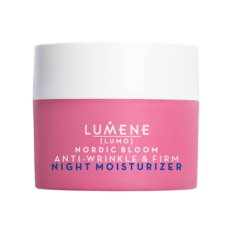 Lumene Nordic Bloom Lumo AntiWrinkle  Firm Night Moisturizer  Hydrating Face Moisturizer for Visibly Radiant  Smooth Skin  Formulated with PreRetinol Complex  Lingonberry Extract 17 oz