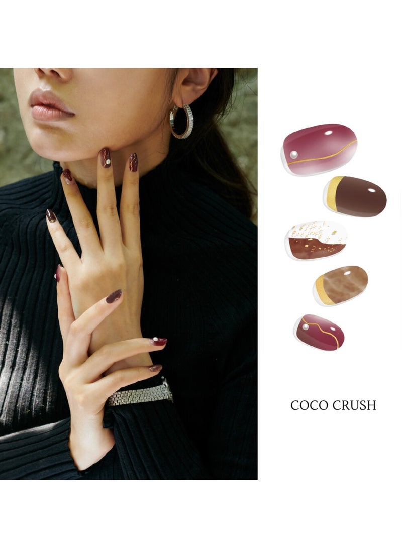 FOLARIS Coco Crush Korean 32 Piece of Nail Art with Genuine Swarovski Crystals – Elegant, Long-Lasting Manicure - Image 2