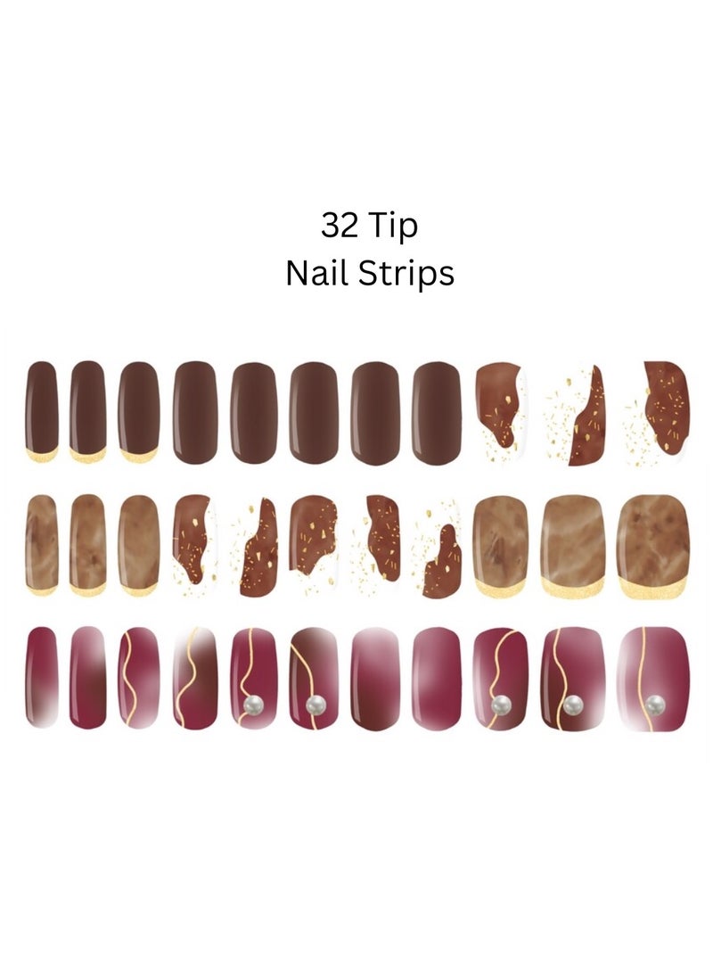 FOLARIS Coco Crush Korean 32 Piece of Nail Art with Genuine Swarovski Crystals – Elegant, Long-Lasting Manicure - Image 3
