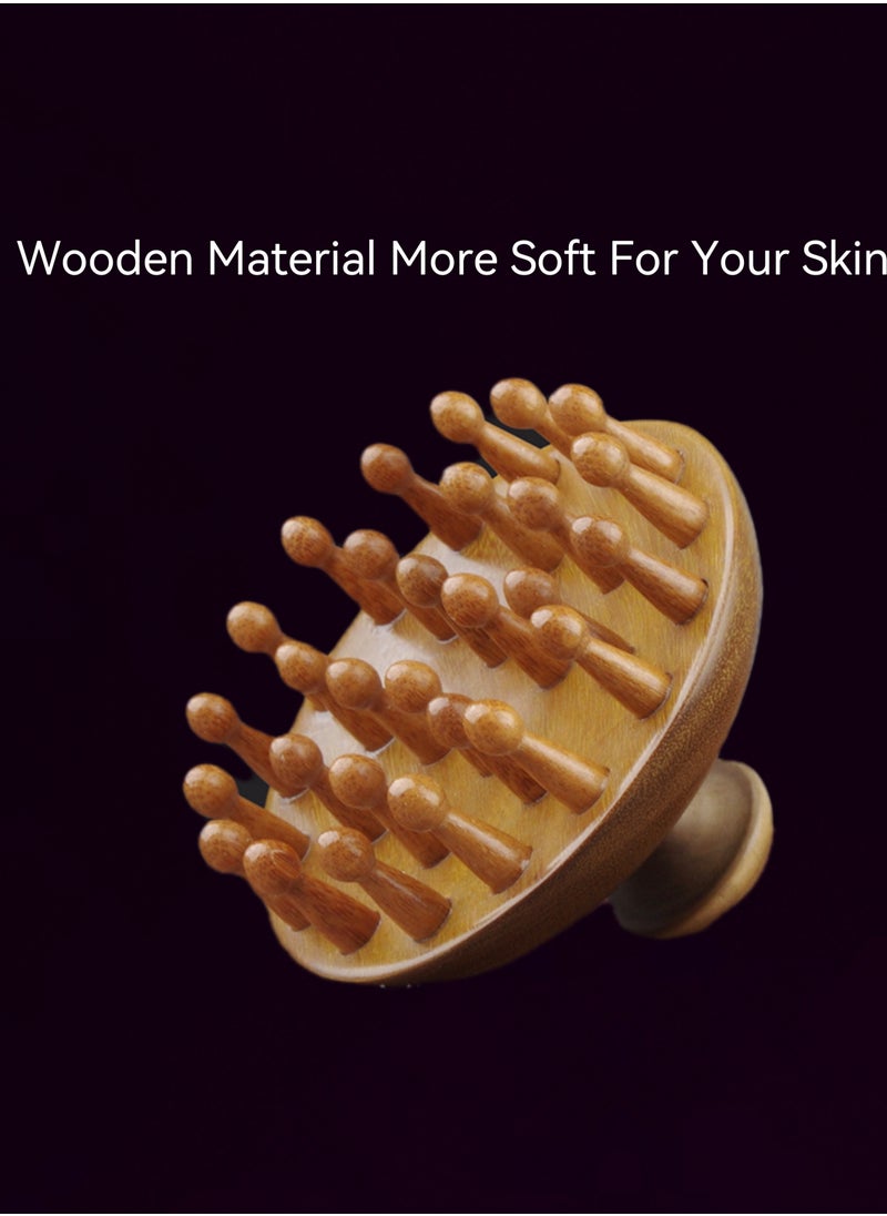 ROOMTONE Sandalwood Hair Massage Comb, Head Massage, Head Painful Release, Meridian brush, Full body available, 7.7 cm x 6.5 cm, healthy gift  - Image 3
