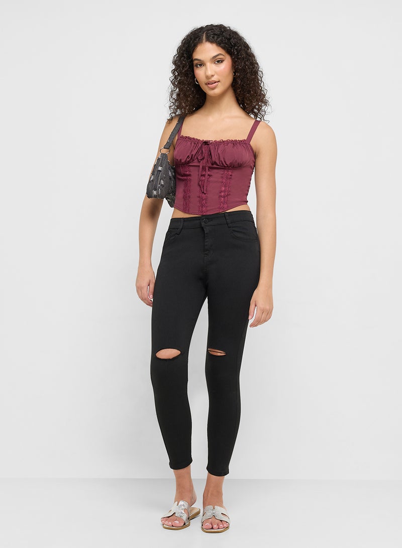 Ginger High Rise Distressed Skinny Fit Jeans  - Image 2