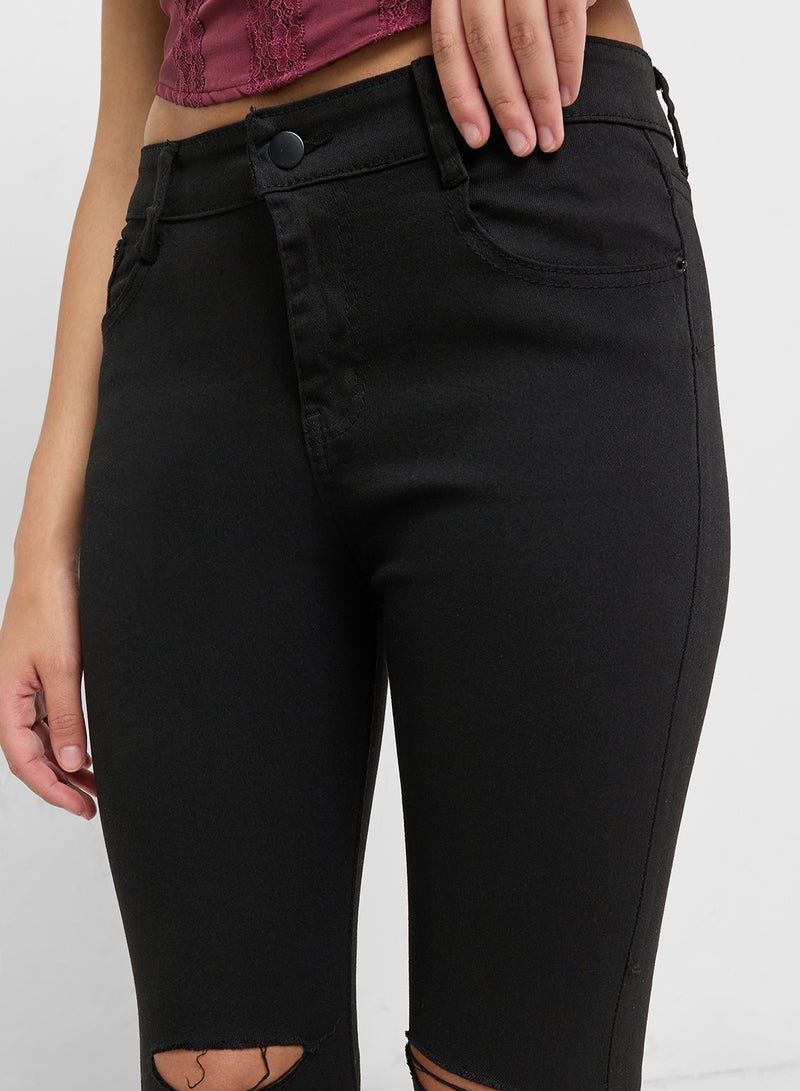 Ginger High Rise Distressed Skinny Fit Jeans  - Image 4