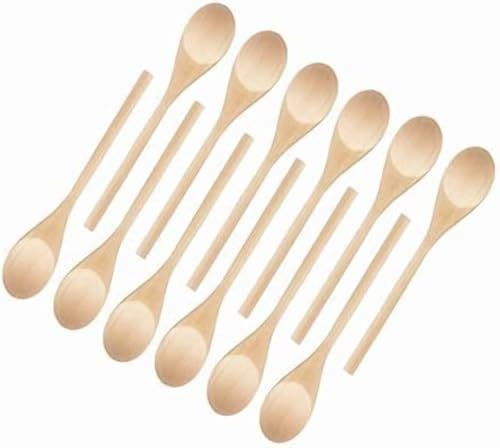 Roundsquare Kitchen Wooden Spoons Mixing Baking Serving Utensils Puppets 10 In - 12 Pack - Image 1