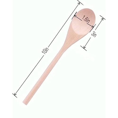 Roundsquare Kitchen Wooden Spoons Mixing Baking Serving Utensils Puppets 10 In - 12 Pack - Image 2