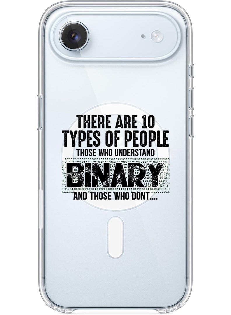 Theodor Magnetic Case for Apple iPhone 17 Air Compatible with MagSafe Wireless Charging, Shockproof Phone Bumper Cover - Binary Black - Image 1