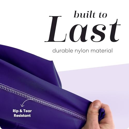 Handy Laundry Nylon Laundry Bag - Locking Drawstring Closure and Machine Washable. These Bags will Fit a Laundry Basket or Hamper and Strong Enough to Carry up to Three Loads of Clothes. (Purple) - Image 4