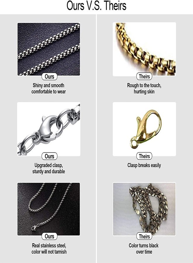 THE MEN THING NAILED IT - Black Tone - Pure Titanium Steel Pendant with 24inch Round Box Chain for Men & Boys - Image 5