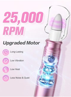 General Professional Manicure Pedicure Kit, Electric Nail Drill Set with LED Display, 25000RPM, 11-Piece Attachments Plus 20 Sanding Bands, Nail Grinder Tool for Women Men Baby Pets, with Dust Brush  - Image 3