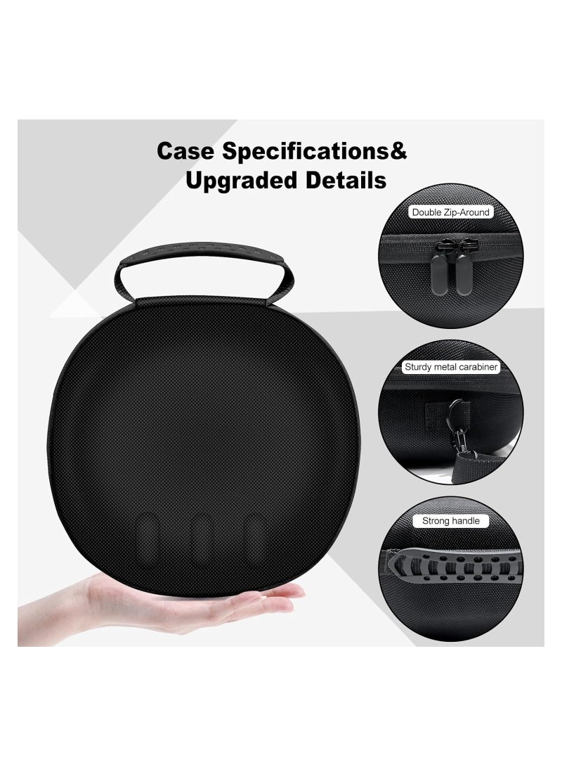 اكسيسن حقيبة حمل صلبة لسماعات الرأس كويست 3، حقيبة حمل صلبة لسماعات الرأس للواقع الافتراضي لملحقات كويست 3، مناسبة للسفر والتخزين المنزلي (أسود) - Image 2