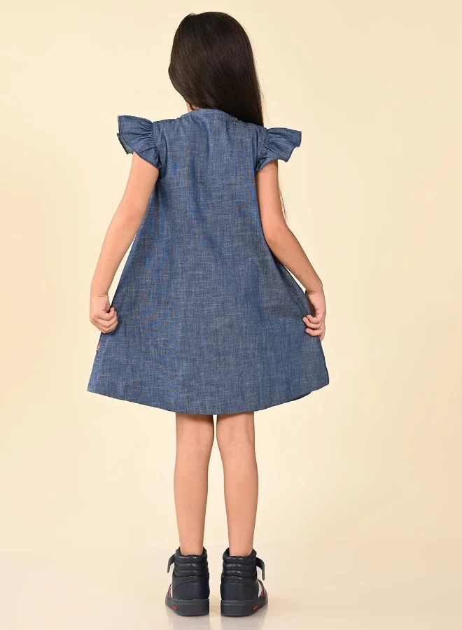 LILPICKS Cherry Denim Dress