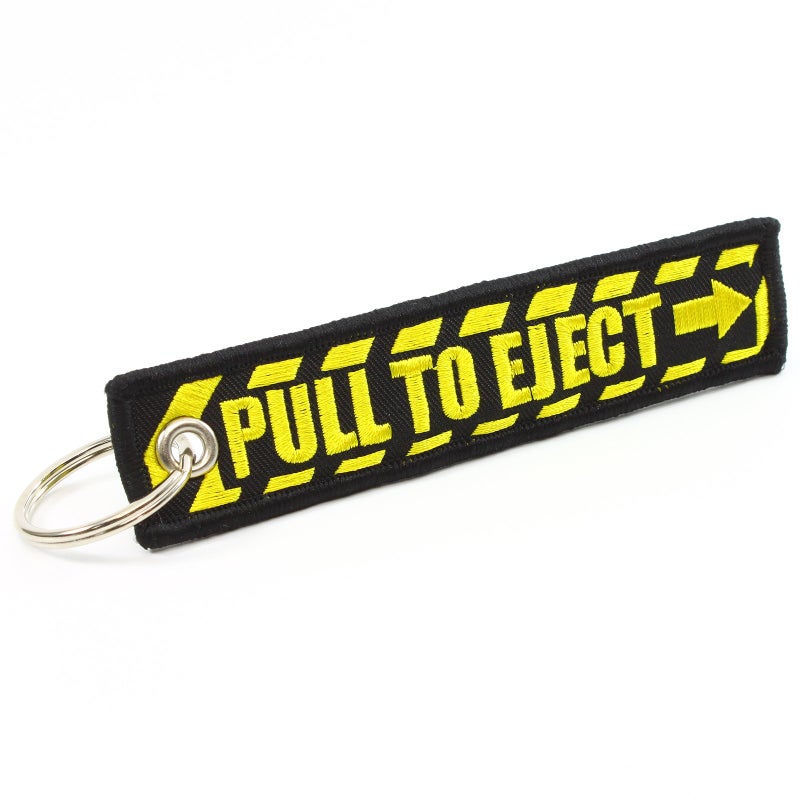 Rotary13B1 PULL TO EJECT Key Chain - Black/Yellow - Image 1