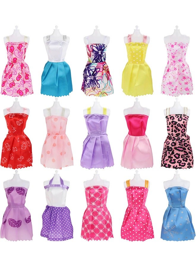 105 Pieces Doll Clothes and Accessories for 11.5 Inch Girl Doll Include 15 Sets Doll Outfits Fashion Doll Dresses Party Doll Gowns 90 Pieces Doll Accessories Random Style - Image 2