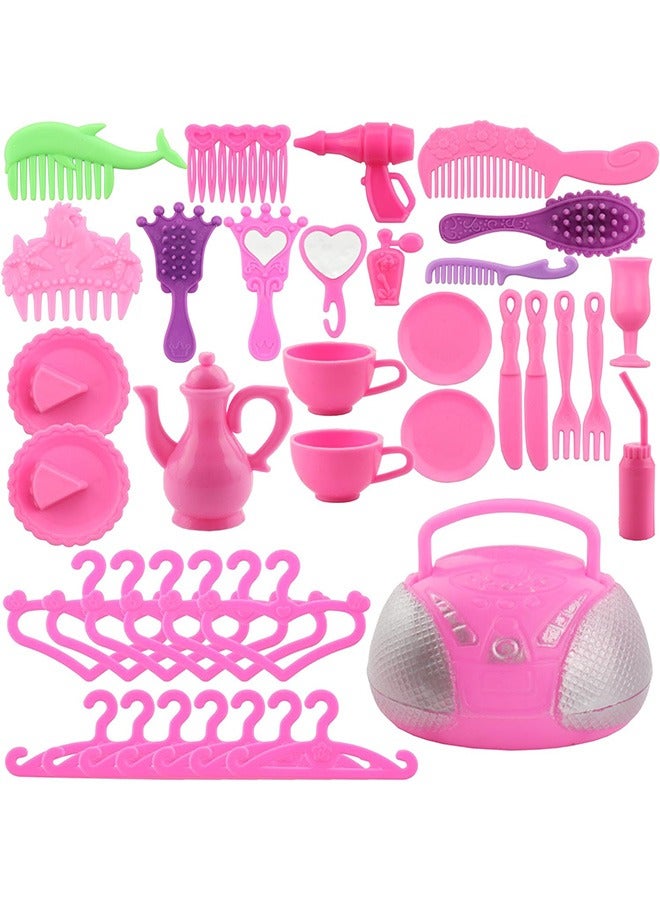 105 Pieces Doll Clothes and Accessories for 11.5 Inch Girl Doll Include 15 Sets Doll Outfits Fashion Doll Dresses Party Doll Gowns 90 Pieces Doll Accessories Random Style - Image 3