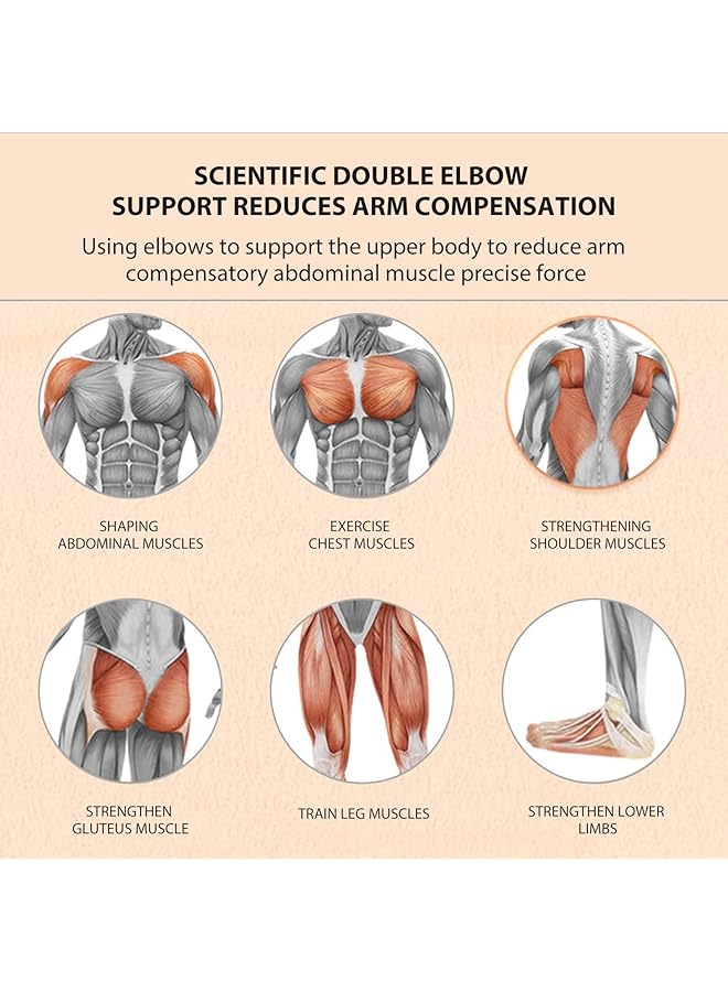 Generic Elbow Support Automatic Rebound Abdominal Wheel Ab Roller for Abdominal Exercise Machine Abs Workout Equipment Dolly Core Strengthening Trainer Fitness Belly Training for Men Women - Image 2