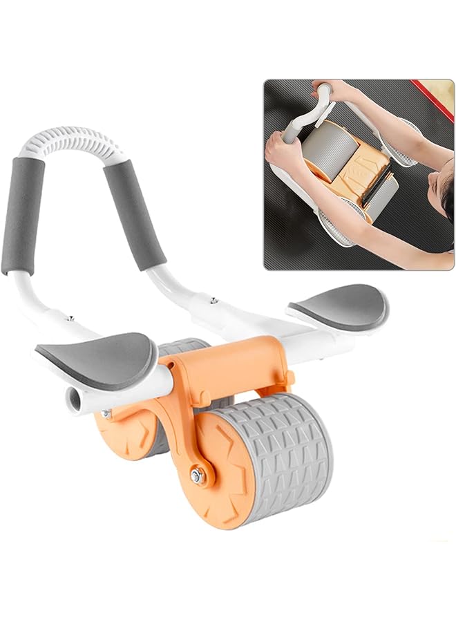 Generic Elbow Support Automatic Rebound Abdominal Wheel Ab Roller for Abdominal Exercise Machine Abs Workout Equipment Dolly Core Strengthening Trainer Fitness Belly Training for Men Women - Image 1