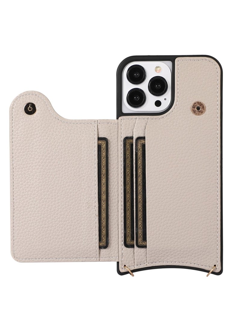 Suteni Ring Buckle Back Cover Card Slots Leather Phone Case for iPhone - Image 2