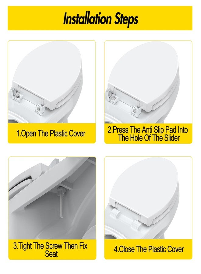 GAOMON Round Toilet Seat with Toddler Seat - PP Quick Release Potty Training Toilet Seat Cover, White 2-in-1 Design for Children & Adult Toilets - Image 5