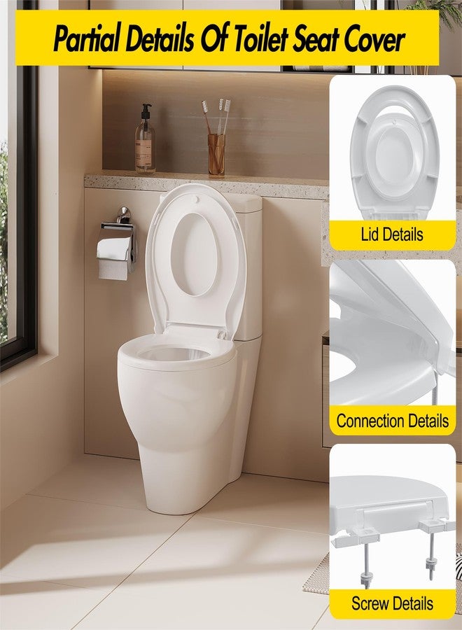 GAOMON Round Toilet Seat with Toddler Seat - PP Quick Release Potty Training Toilet Seat Cover, White 2-in-1 Design for Children & Adult Toilets - Image 4