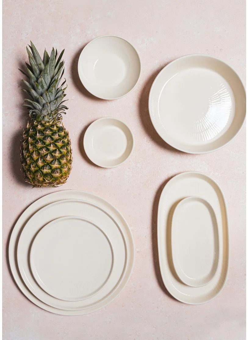 The Mia Noon Cake Plate Set of 6 Cream 19 cm