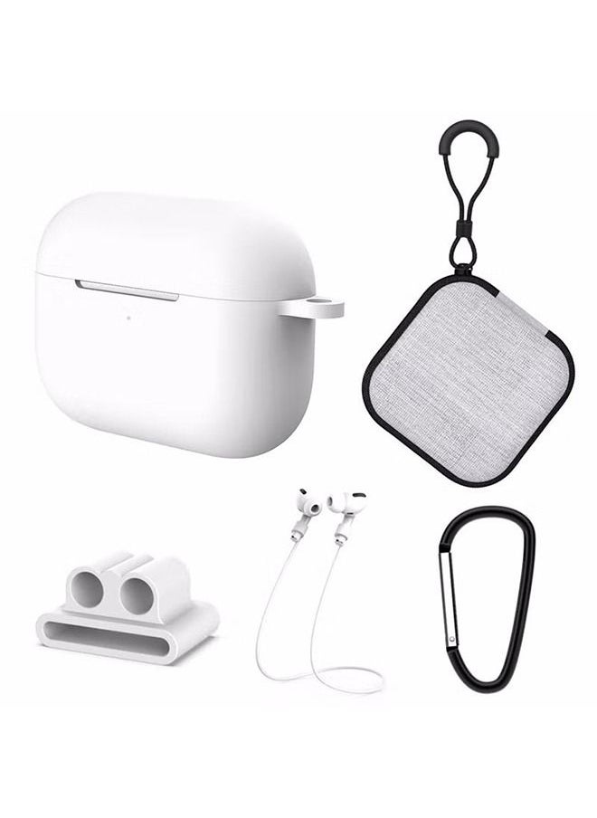 Generic - Airpods 3 headphone cases, 5 sets of Airpods professional headphone case accessories, silicone anti drop cover/anti loss rope/ear loop/storage box/watch buckle - Image 1