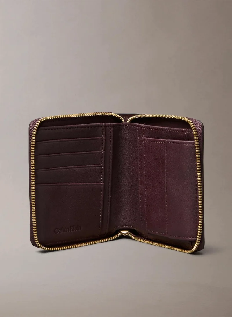 Calvin Klein Fudge Leather Zip Wallet for Women | Best Price UAE