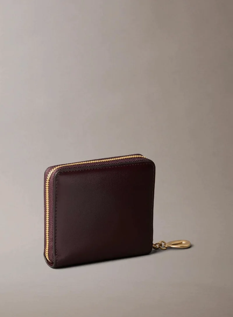 Calvin Klein Fudge Leather Zip Wallet for Women | Best Price UAE