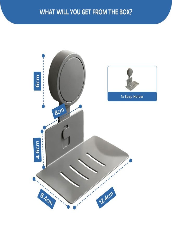 MIORAH Soap Stand for Bathroom Suction | Self Adhesive Soap Holder for Bathroom Wall | Bathroom Soap Holder - Image 2