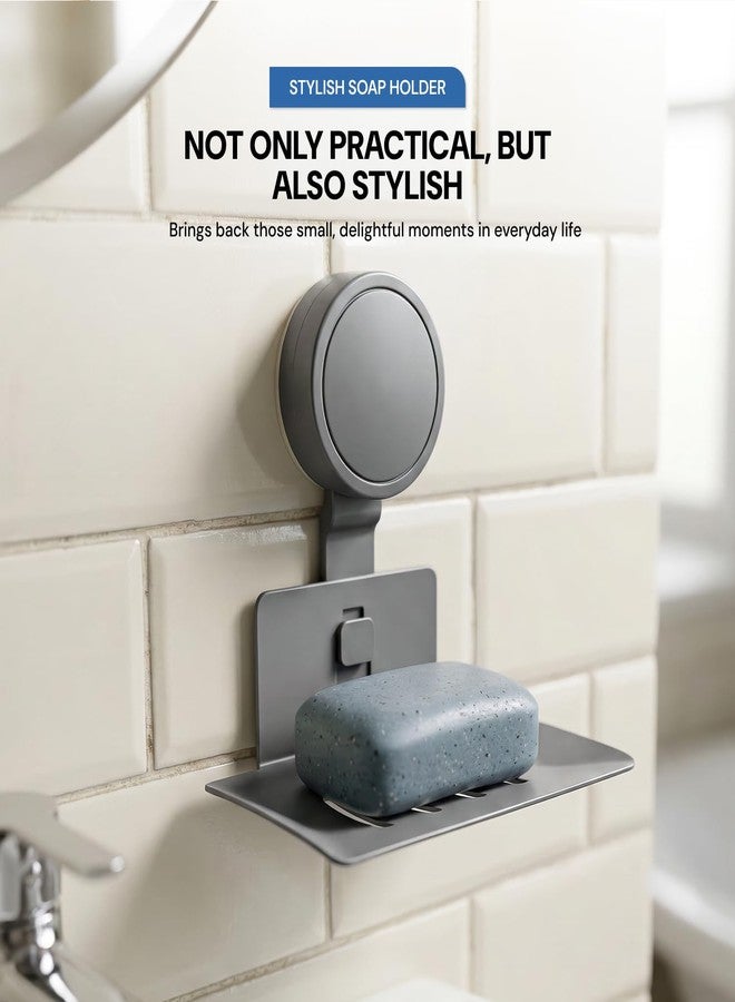 MIORAH Soap Stand for Bathroom Suction | Self Adhesive Soap Holder for Bathroom Wall | Bathroom Soap Holder - Image 3