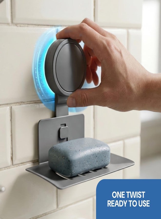 MIORAH Soap Stand for Bathroom Suction | Self Adhesive Soap Holder for Bathroom Wall | Bathroom Soap Holder - Image 5