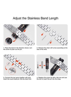 O Ozone Thin Metal Band For Apple Watch 38mm 40mm 41mm 42mm for Women, Replacement Wristband Straps for iWatch Series 10 9 8 7 6 5 4 3 2 1 SE- Starlight  - Image 4