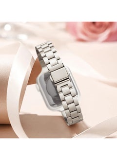 O Ozone Thin Metal Band For Apple Watch 38mm 40mm 41mm 42mm for Women, Replacement Wristband Straps for iWatch Series 10 9 8 7 6 5 4 3 2 1 SE- Starlight  - Image 2