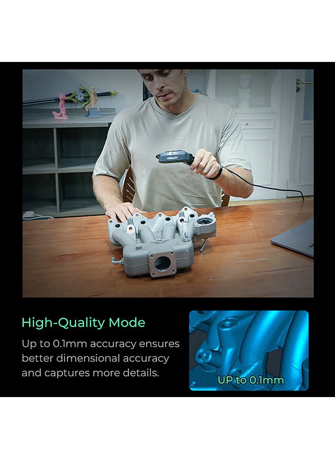 Generic - Creality CR-Scan Ferret Pro 3D Scanner Portable and Handheld 30fps Scaning Speed 0.1mm Accuracy ASIC Chipset Dual Mode Scanning with 30fps Scan Speed Dual Mode Scanning - Image 1