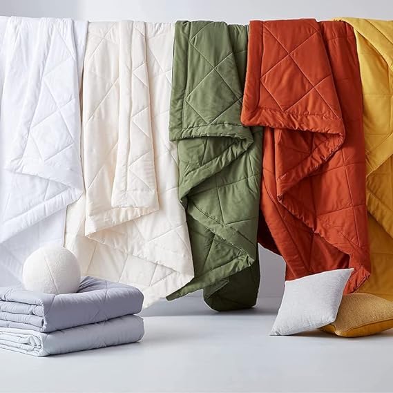 Blizz Mont Hotel Feel Ultra Soft AC Comforter/Quilt/Duvet for Single Bed | Fabric - White Strip 300 TC | Size: 60 inches x 90 inches - Image 3