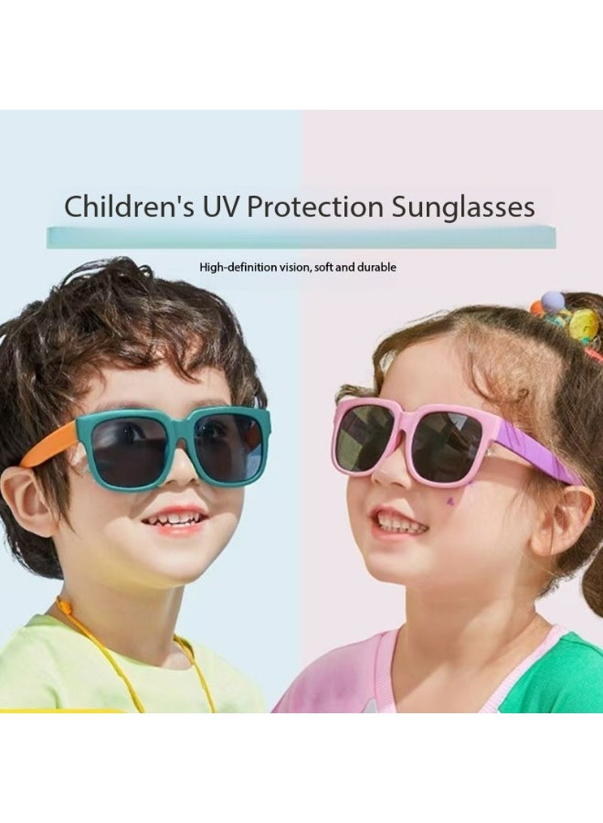 Children Sunglasses Trend Cool Fashion Foldable UV Protection Girls Boys Sunglasses - Image 2