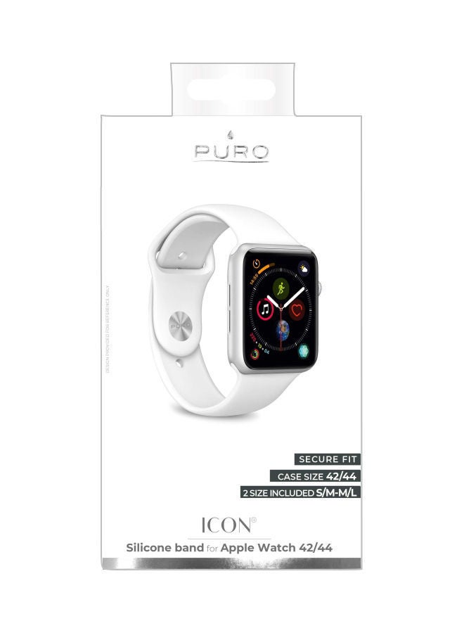 NIBEMINENT Icon Replacement Band For Apple Watch 42/44mm White  - Image 4