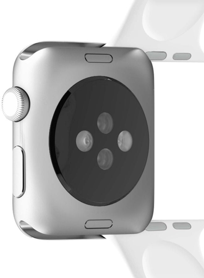 NIBEMINENT Icon Replacement Band For Apple Watch 42/44mm White  - Image 3