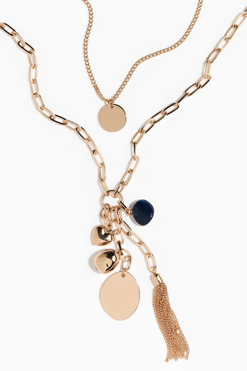 H&M Two-strand pendant necklace