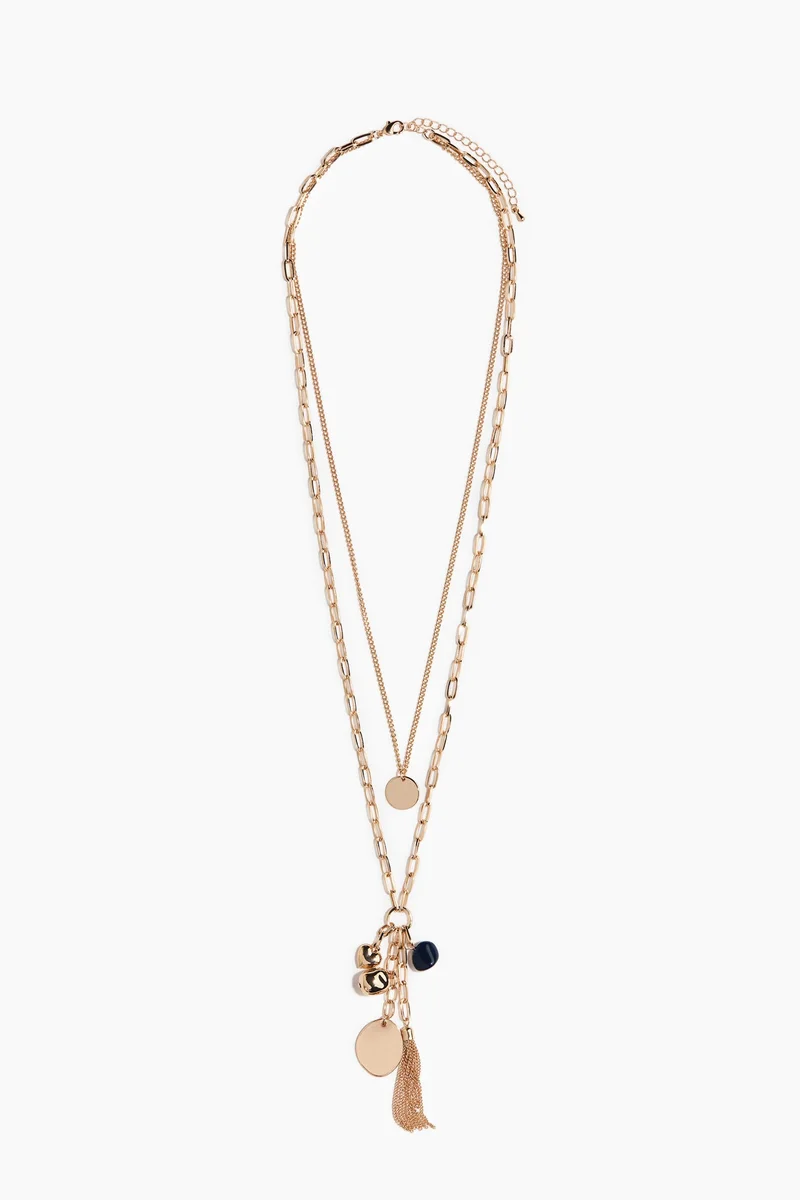 H&M Two-strand pendant necklace