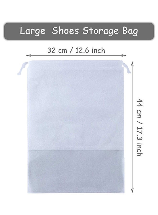 15-Piece Non-Woven Dust Proof Travel Shoe Bags White 32x44cm  - Image 2
