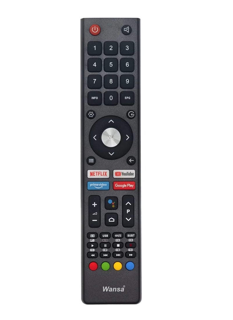 Remote Controls - Wansa TV Remote, Upgraded IR Replacement Remote For Wansa Smart TV LCD LED with Short Keys - Image 1