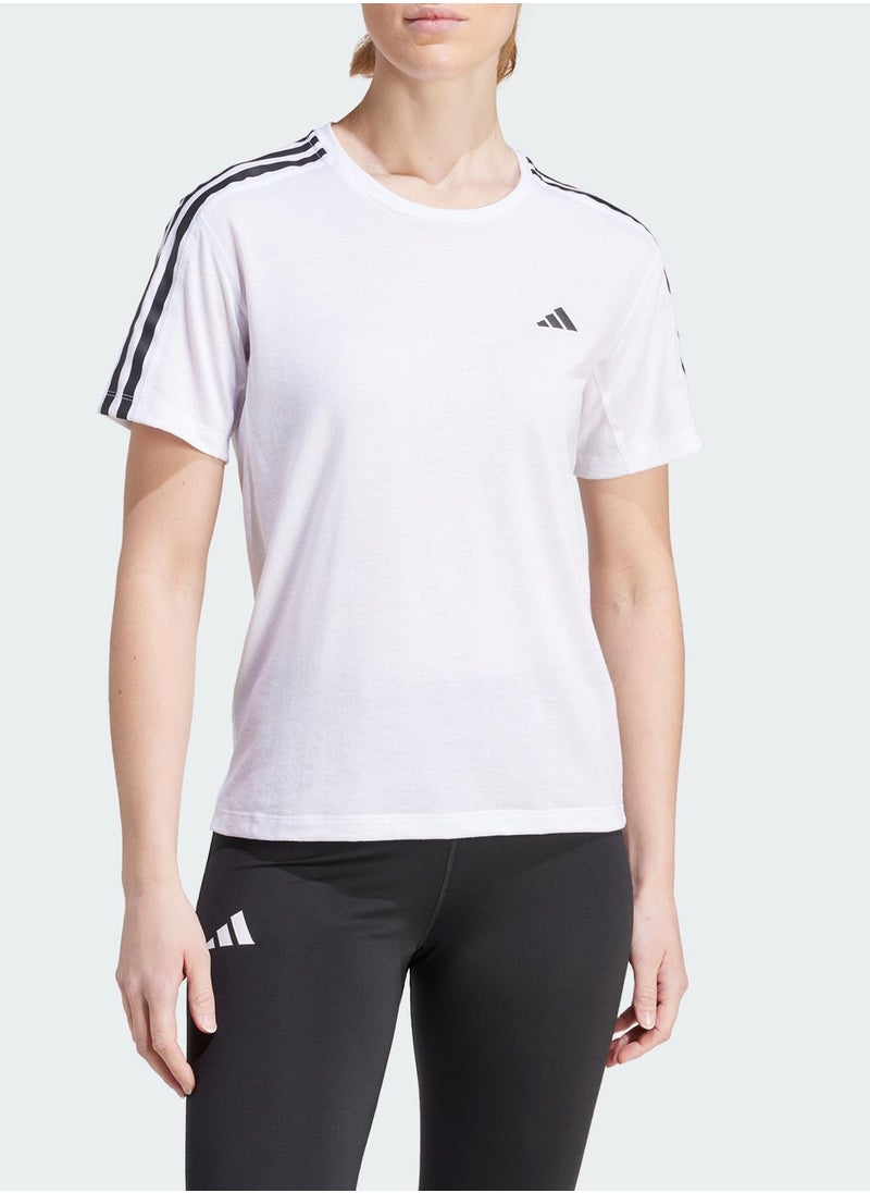 Adidas 3 Stripes Own The Run T-Shirt  - Image 1