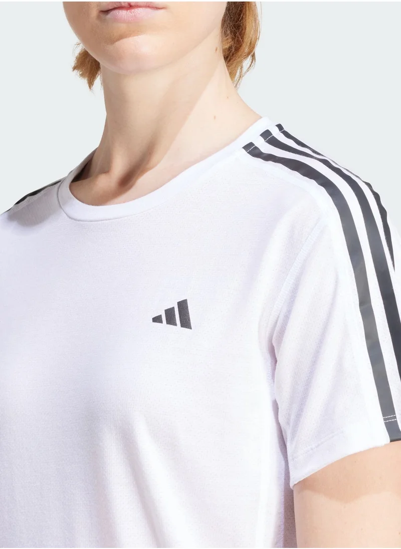 Adidas 3 Stripes Own The Run T-Shirt